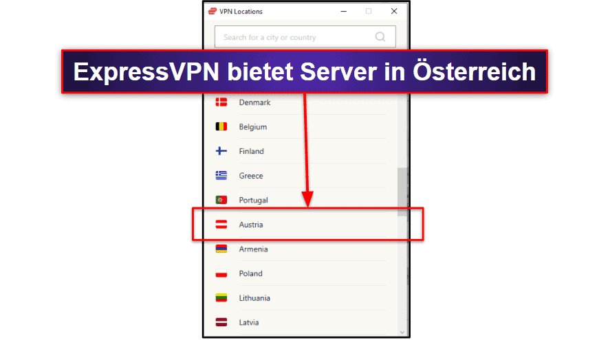 🥇 1. ExpressVPN – bestes VPN, um eine österreichische IP-Adresse zu erhalten